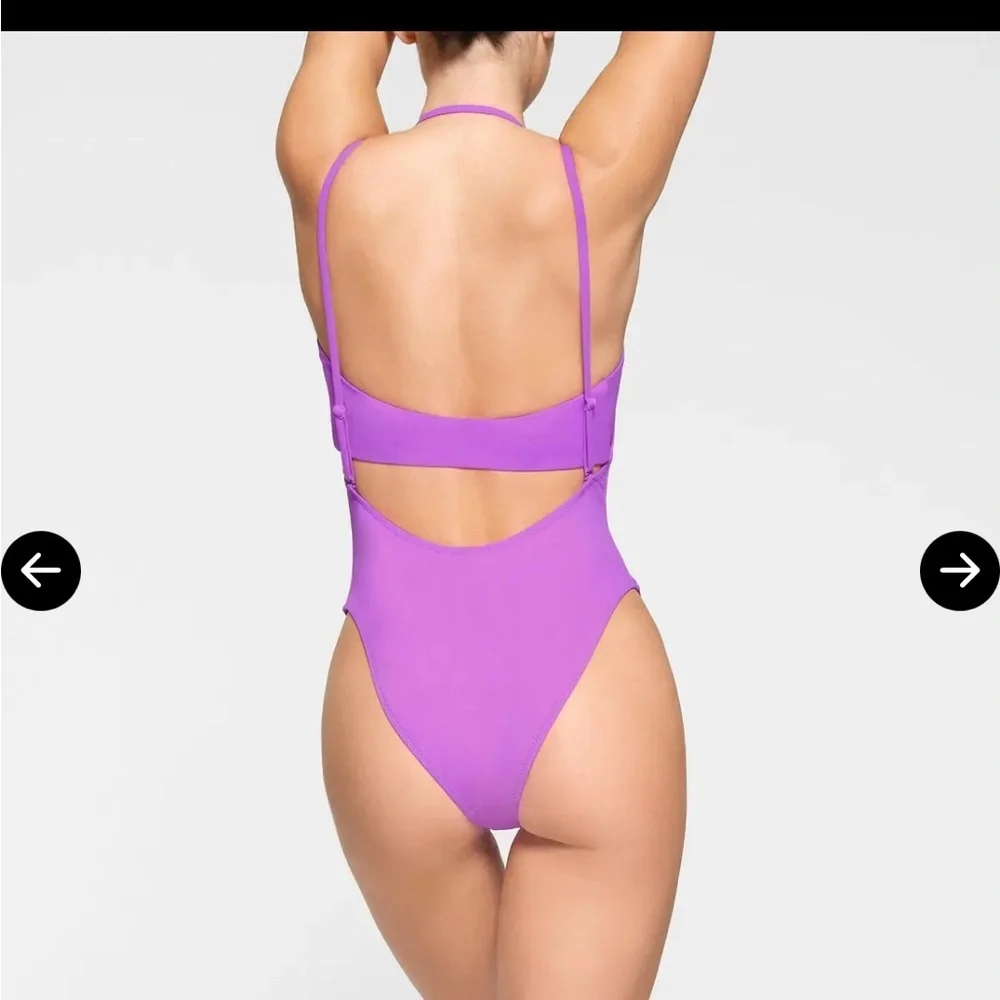 NWT Skims Recycled Swim Cut Out Open Bust One Piece Violet Size 3XL WOMENS 3611
